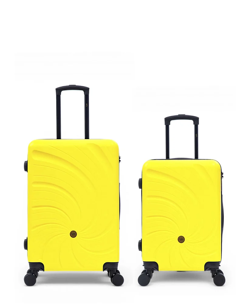 2er-Pack Hartschalenkoffer: Mittelgroßer Koffer und Handgepäck SERENA