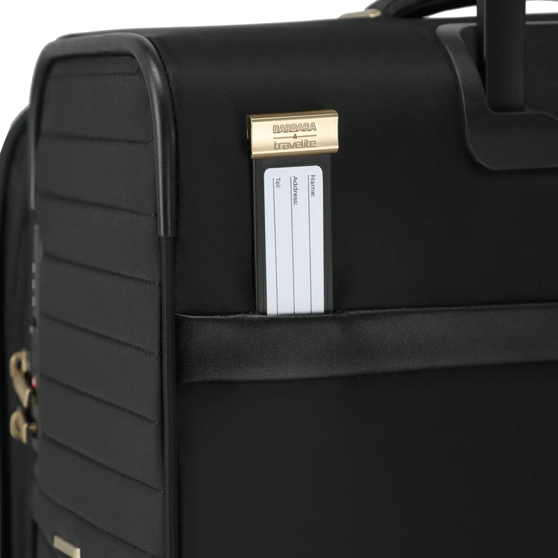 Travelite BARBARA Stepp - 4-Rollen-Trolley M 68 cm erw. (schwarz)