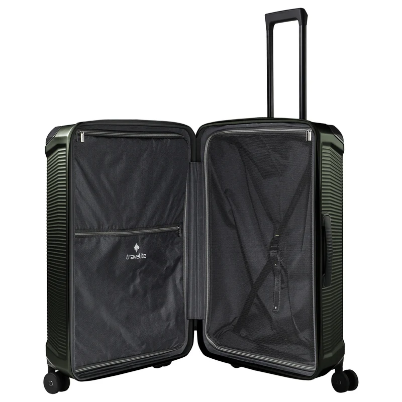 Travelite Millennium - 4-Rollen-Trolley Set 3tlg. erw. (pine green)