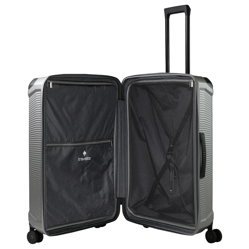 Travelite Millennium - 4-Rollen-Trolley Set 3tlg. erw. (silver)