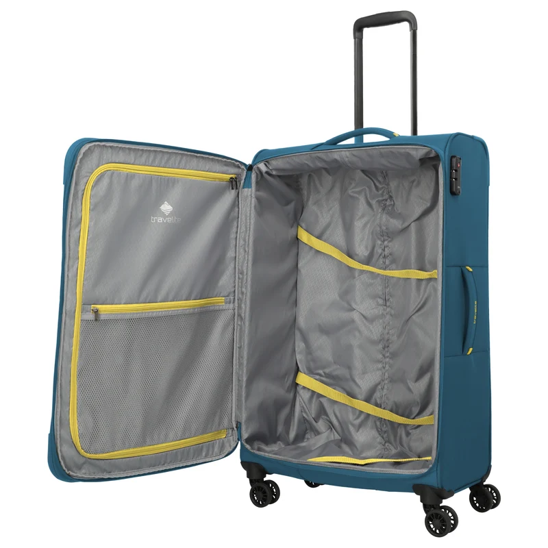 Travelite Umbria - 4-Rollen-Trolley-Set 3 tlg. (petrol)