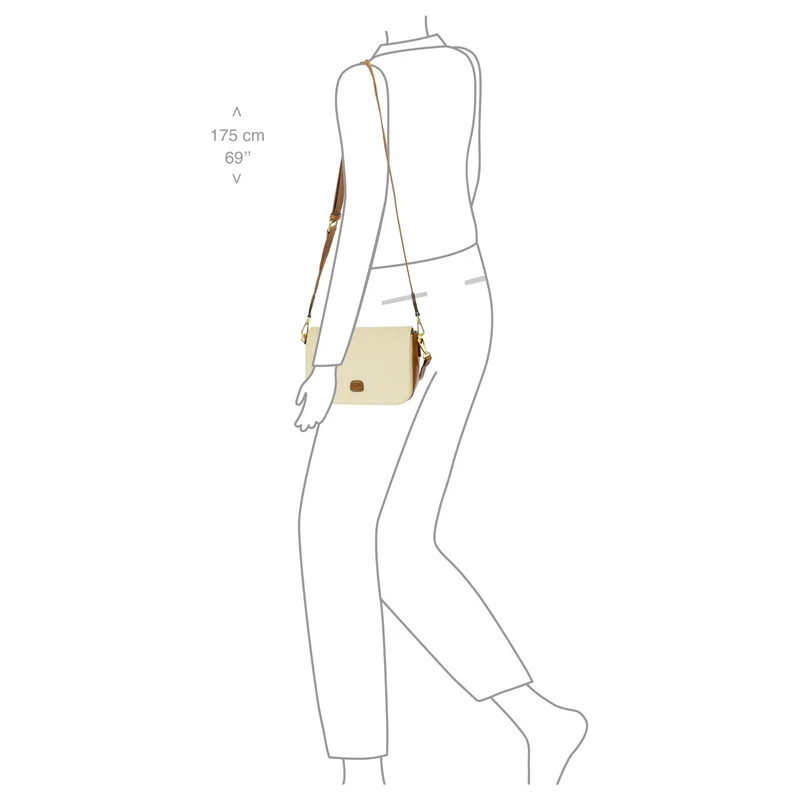 Brics Volterra Trama - Umhängetasche 23 cm (cappuccino)