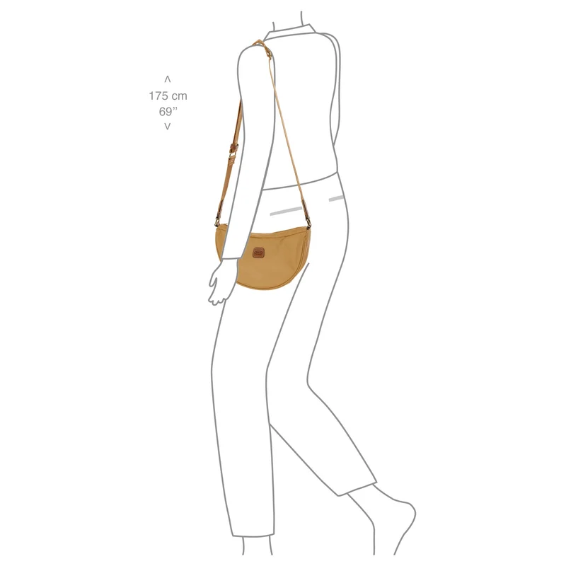 Brics X-Bag Halfmoon - Umhängetasche 26 cm (honey)