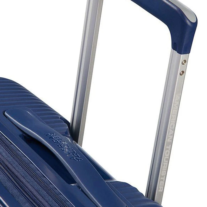American Tourister Soundbox - 4-Rollen-Kabinentrolley 55 cm erw. (blau)