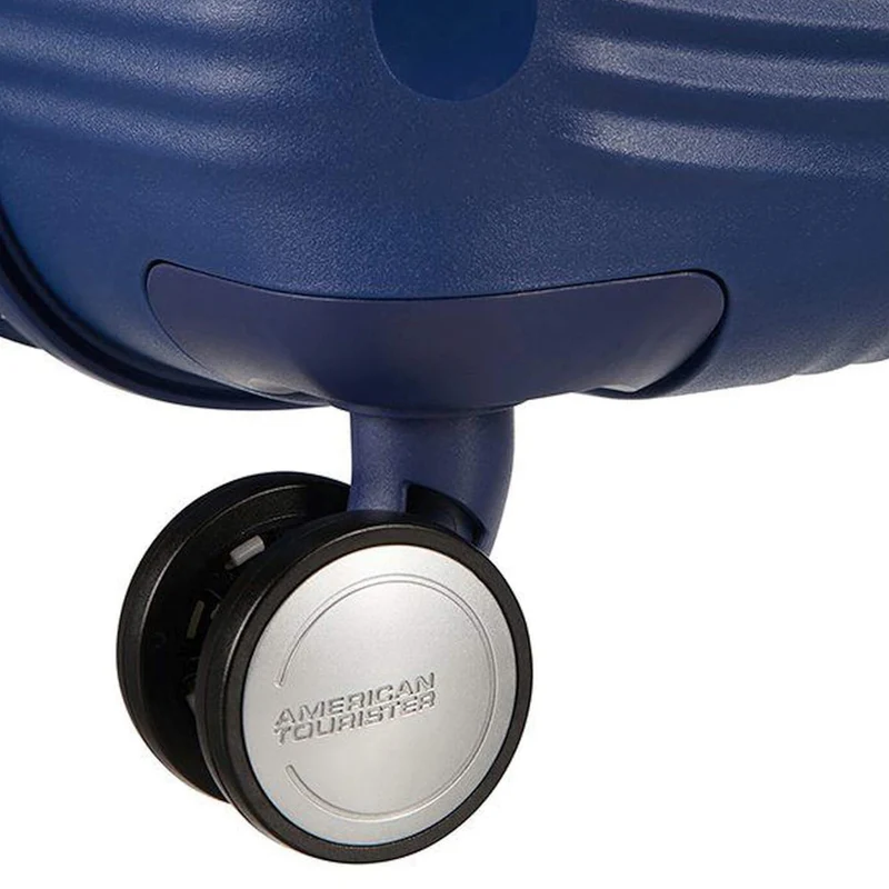 American Tourister Soundbox - 4-Rollen-Kabinentrolley 55 cm erw. (blau)