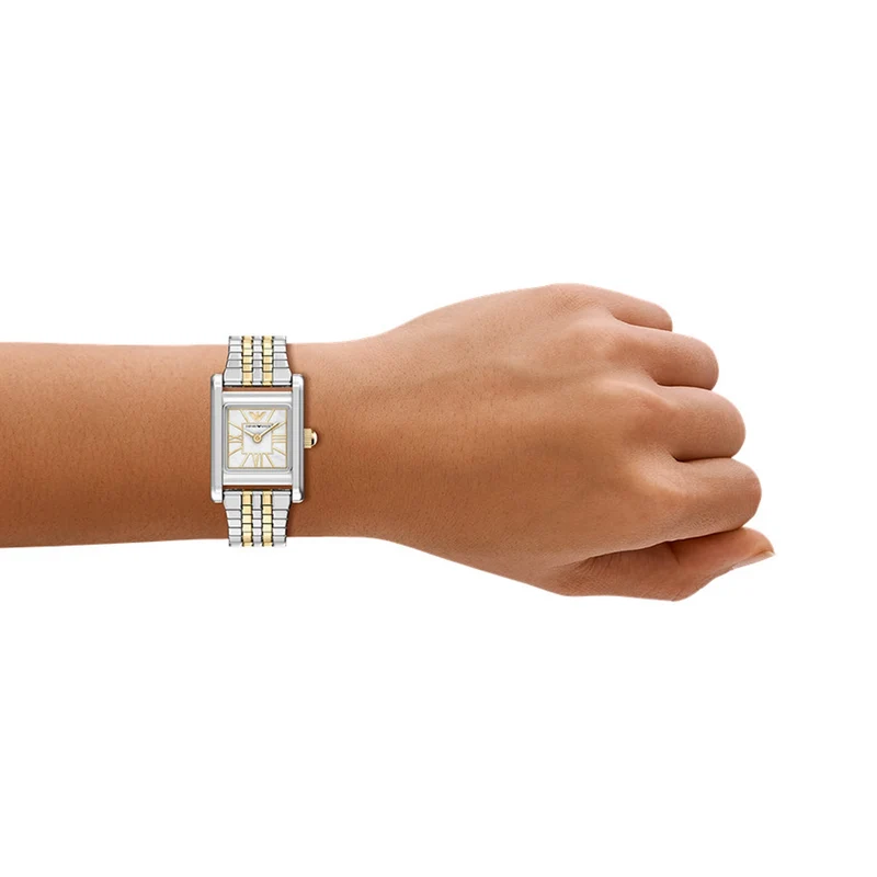 Emporio Armani Square White Dial Watch AR11763