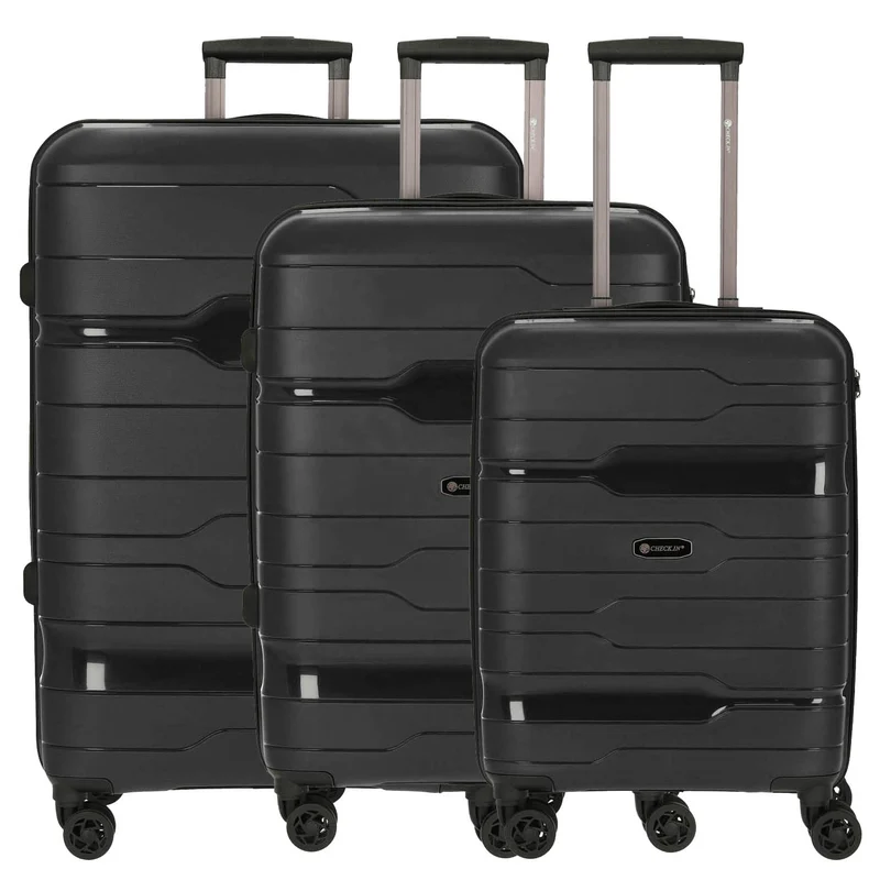 CHECK.IN Memphis Trolley-Set 3tlg. (schwarz)
