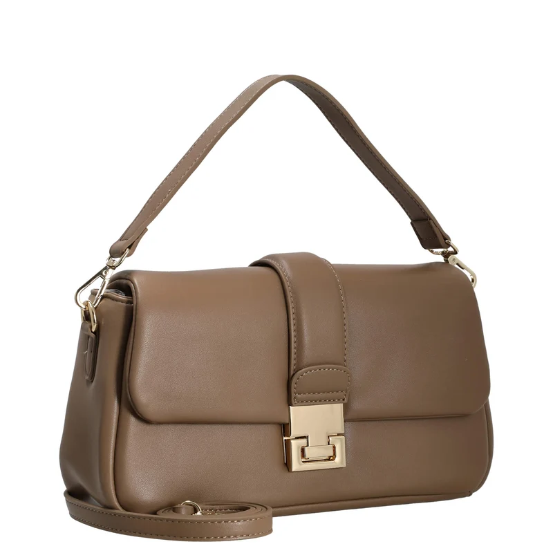 Seidenfelt Dalarna - Schultertasche 30 cm (soft toffee/gold)