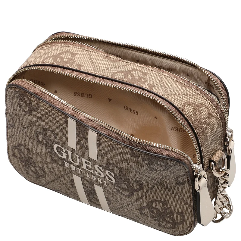 Guess Noelle II Crossbody - Umhängetasche 20 cm (latte logo)