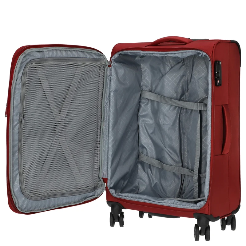 D&N Travel Line 6404 - 4-Rollen-Trolley M 68 cm (bordeaux)