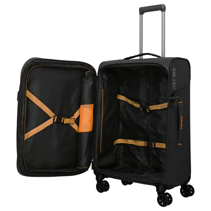 Travelite Briize - 4-Rollen-Trolley M 67 cm erw. (schwarz)