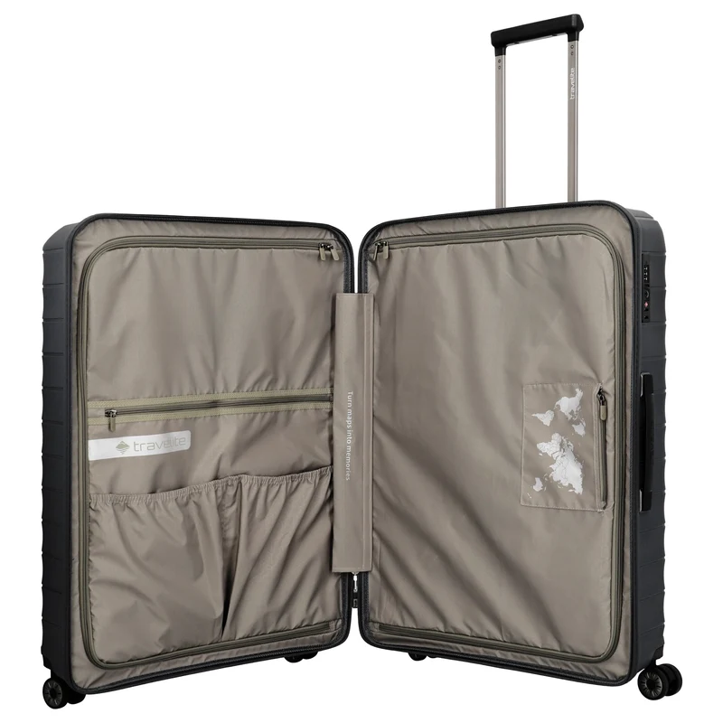Travelite Mooby - 4-Rollen-Trolley Set L/M/S 3tlg. erw. (black)