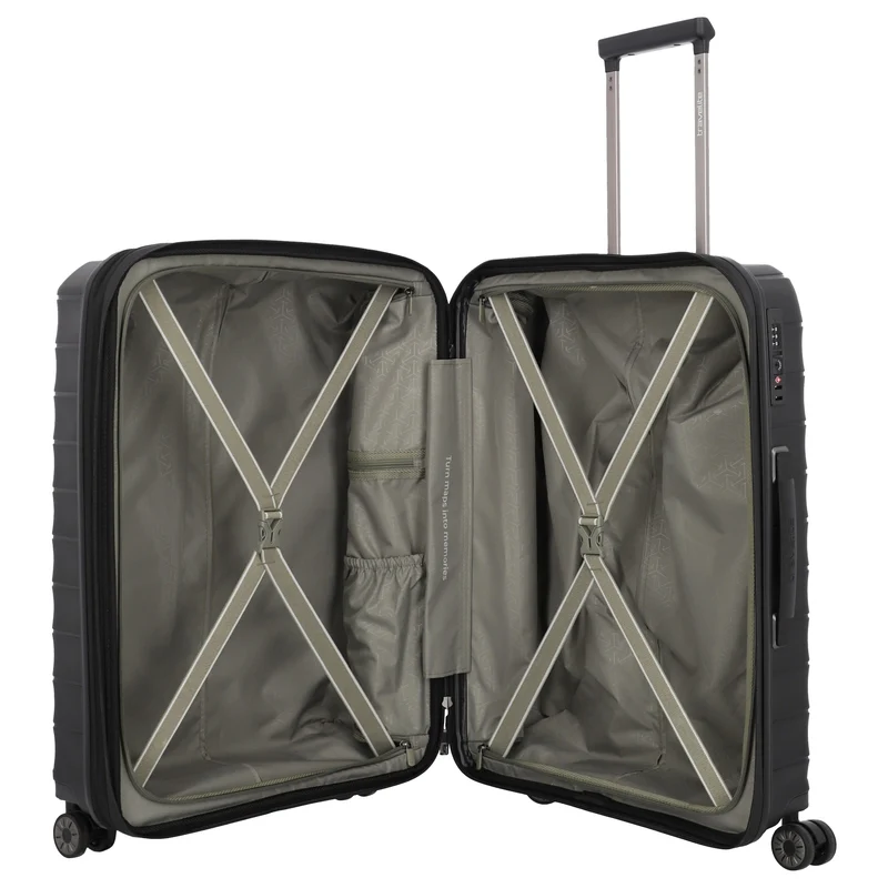 Travelite Mooby - 4-Rollen-Trolley M 66 cm erw. (black)