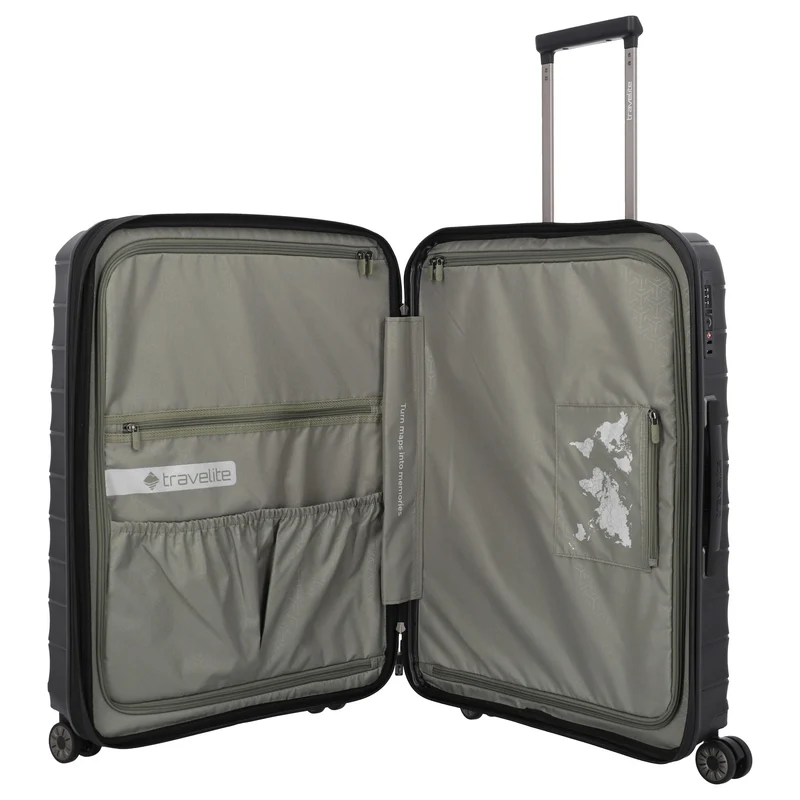 Travelite Mooby - 4-Rollen-Trolley M 66 cm erw. (black)