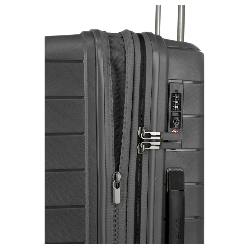 Travelite Mooby - 4-Rollen-Trolley M 66 cm erw. (black)