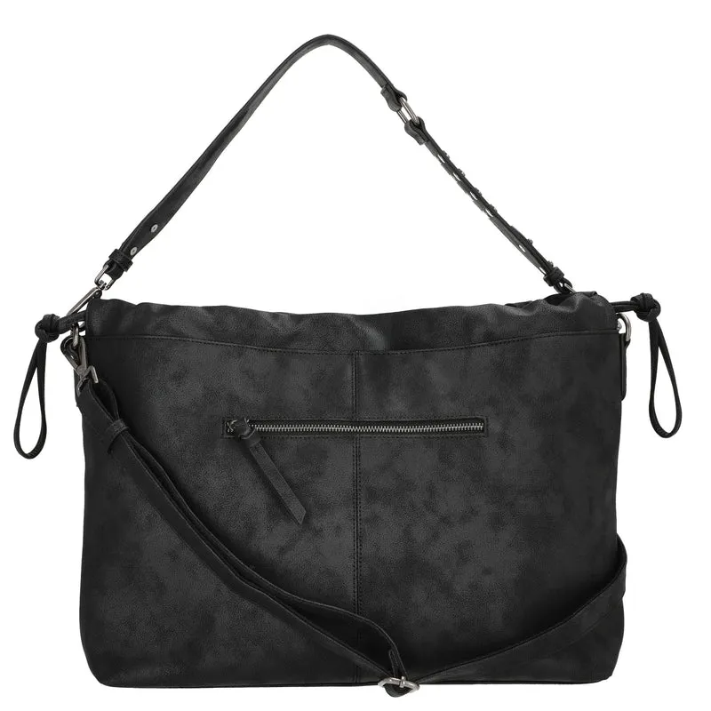 FREDsBRUDER Rebel At Heart Squeezy Hobo - Schultertasche 49 cm (black)