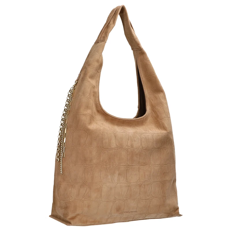 FREDsBRUDER Velvet Wild Hobo - Schultertasche 39 cm (camel)