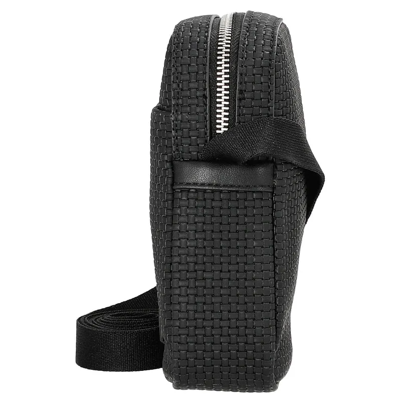 Calvin Klein Embossed Wovan - Umhängetasche 17 cm (black)