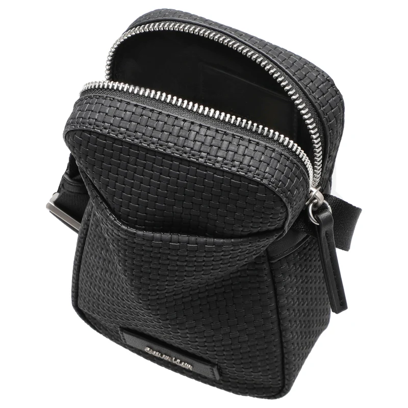 Calvin Klein Embossed Wovan - Umhängetasche 17 cm (black)