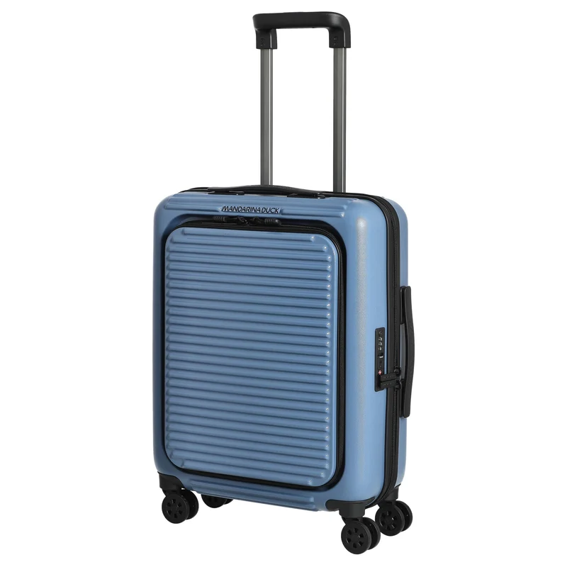 Mandarina Duck Tank Case - 4-Rollen-Trolley mit Vortasche 55 cm (china blue)