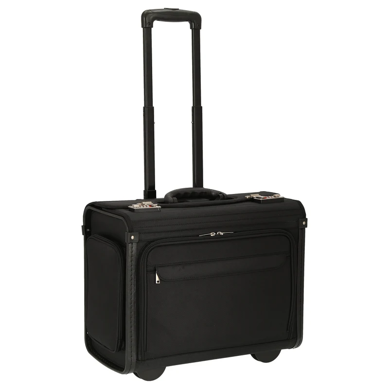 D&N Business - 2-Rollen Businesstrolley 46 cm Polyester (schwarz)