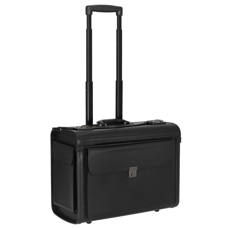 D&N Business - 2-Rollen Pilotenkoffer 48 cm PU (schwarz)