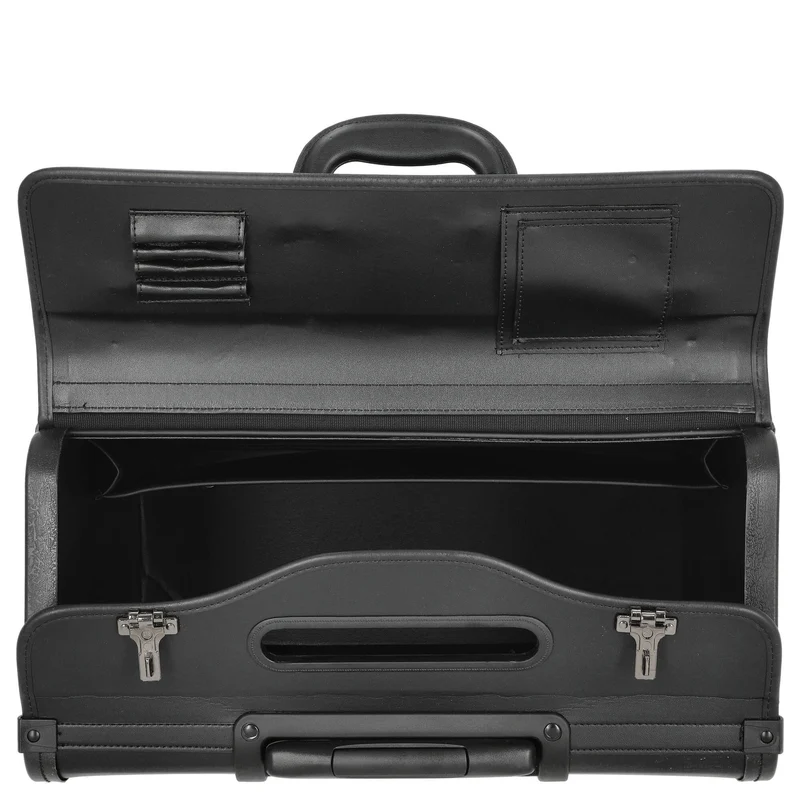 D&N Business - 2-Rollen Pilotenkoffer 48 cm PU (schwarz)