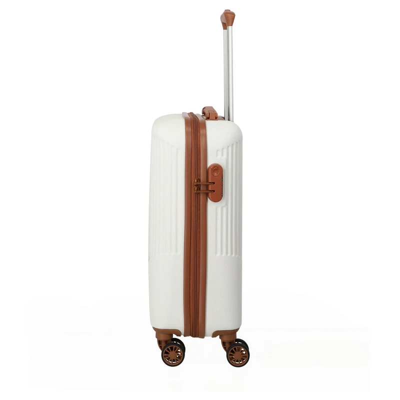 Travelite Bali - 4-Rollen-Kabinentrolley S 55 cm (weiß/cognac)