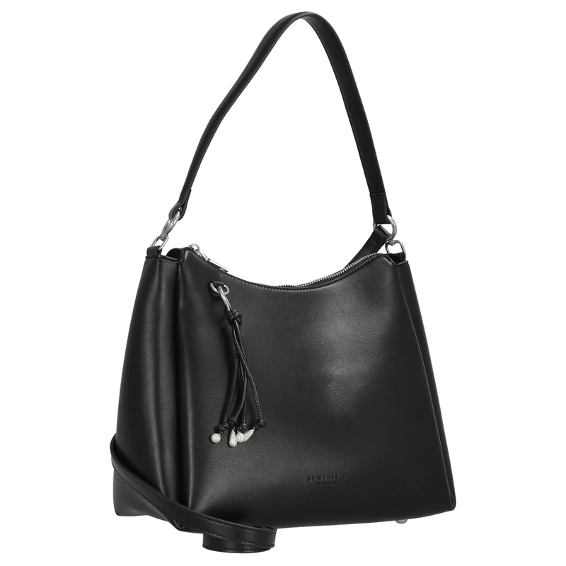 Seidenfelt Sandve Midi Hobo - Schultertasche 31 cm (black)