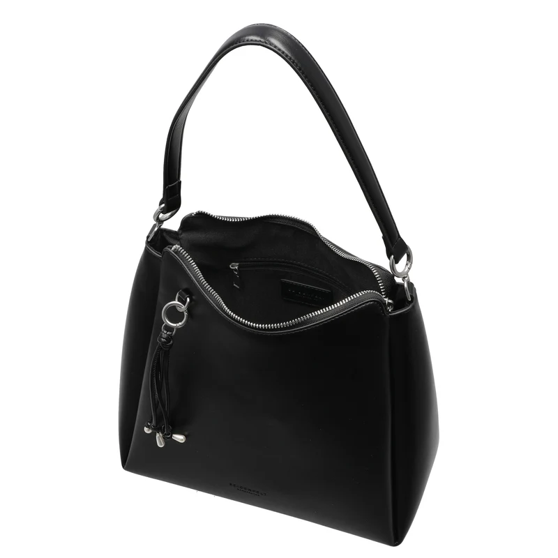 Seidenfelt Sandve Midi Hobo - Schultertasche 31 cm (black)