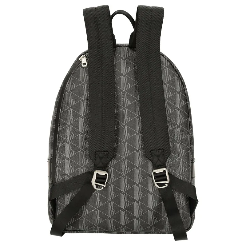 Lacoste The Blend - Rucksack aus Canvas 40 cm (allover monogram black)