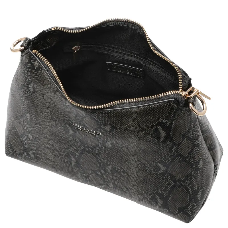 Seidenfelt Lilleby Midi - Umhängetasche 24.5 cm (reptile dark green)