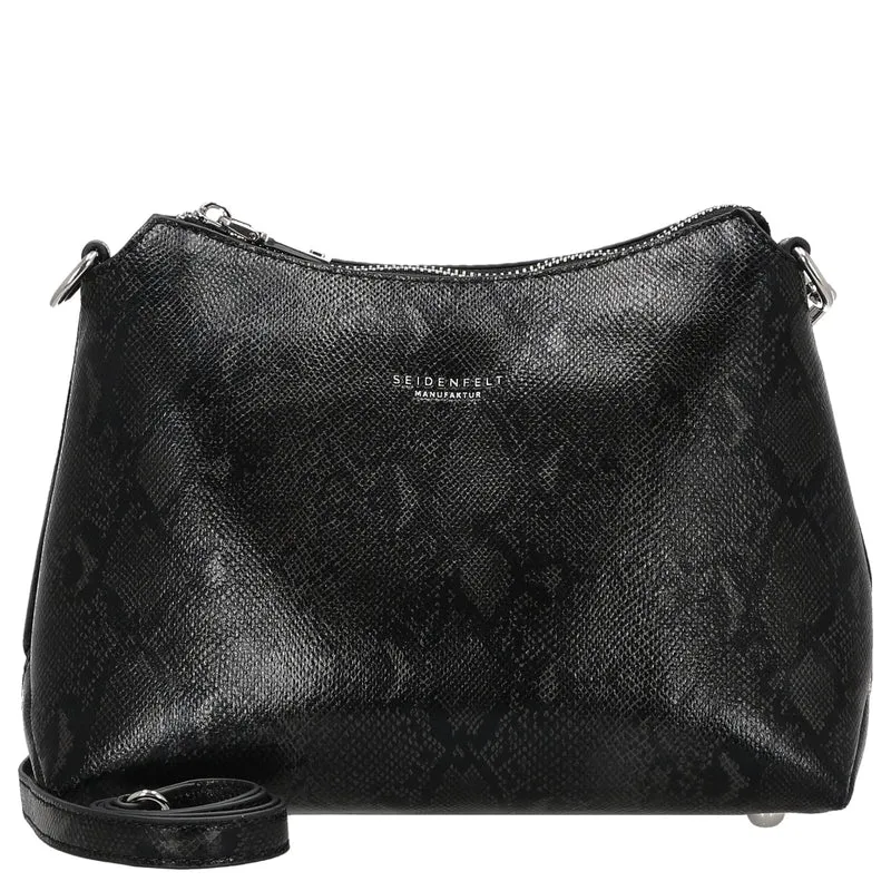 Seidenfelt Lilleby Midi - Umhängetasche 24.5 cm (reptile black)