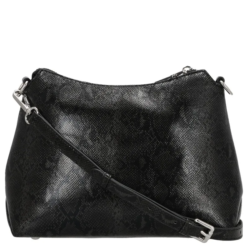 Seidenfelt Lilleby Midi - Umhängetasche 24.5 cm (reptile black)