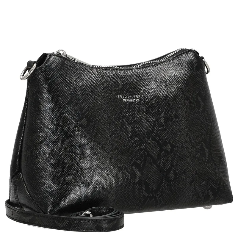 Seidenfelt Lilleby Midi - Umhängetasche 24.5 cm (reptile black)