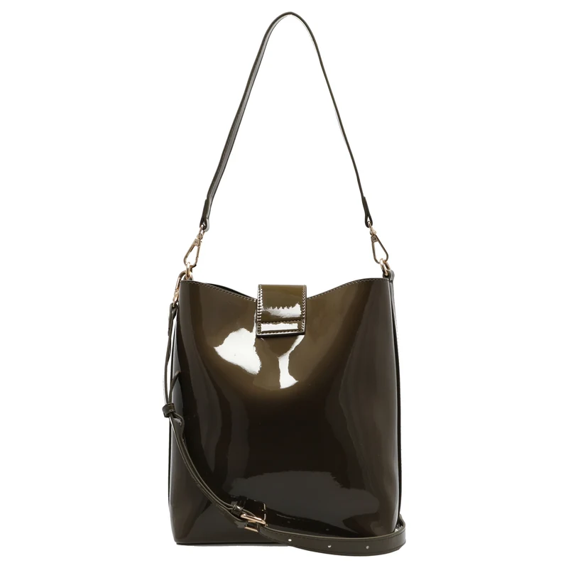 Seidenfelt Grenaa Hobo - Schultertasche 27 cm (khaki)