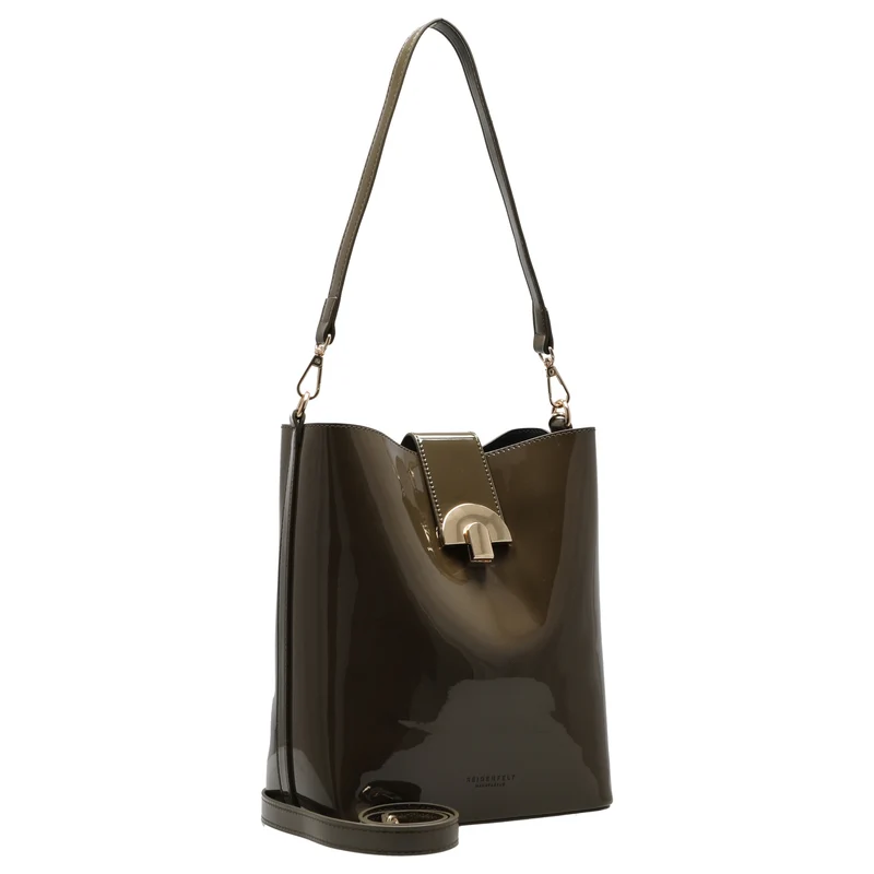 Seidenfelt Grenaa Hobo - Schultertasche 27 cm (khaki)