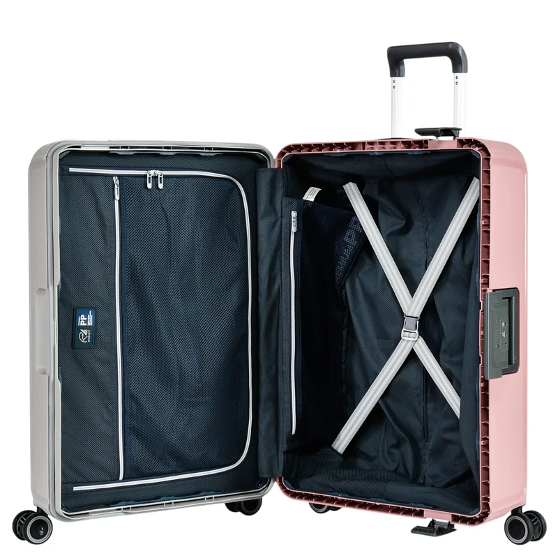 Eminent VERTICA - 4-Rollen-Trolley 68 cm (grau/rosa)