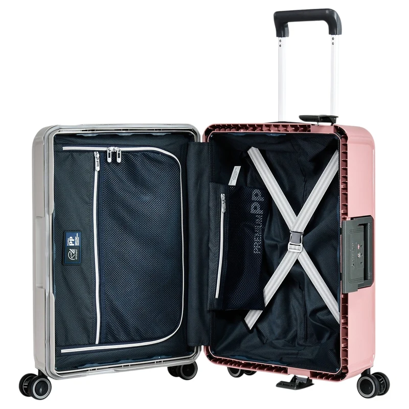 Eminent VERTICA - 4-Rollen-Kabinentrolley 55 cm (grau/rosa)