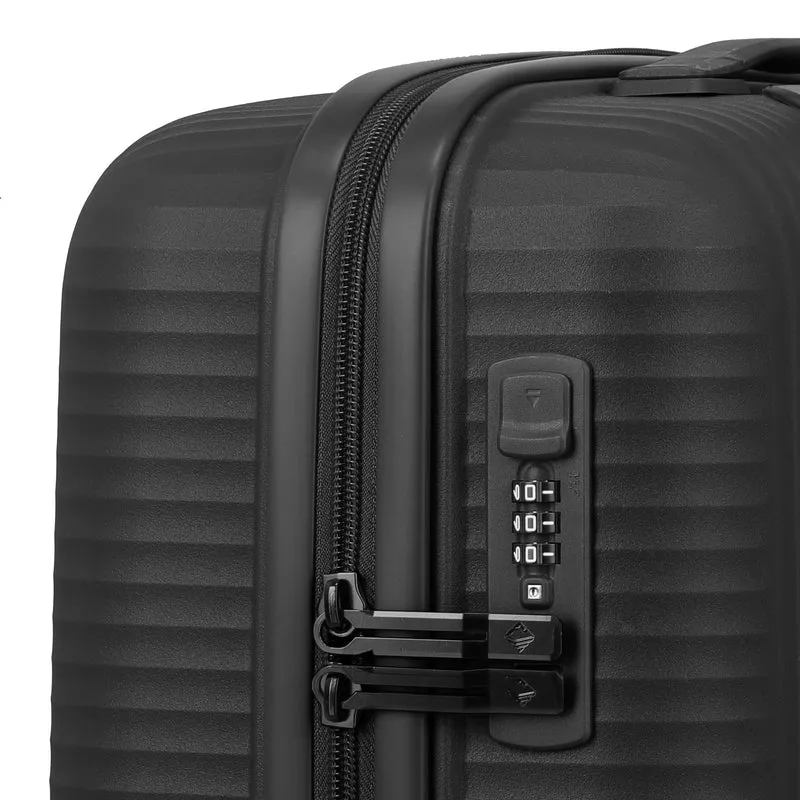 Travelite Air Stripe - 4-Rollen-Kabinentrolley Slim 55 cm (black)