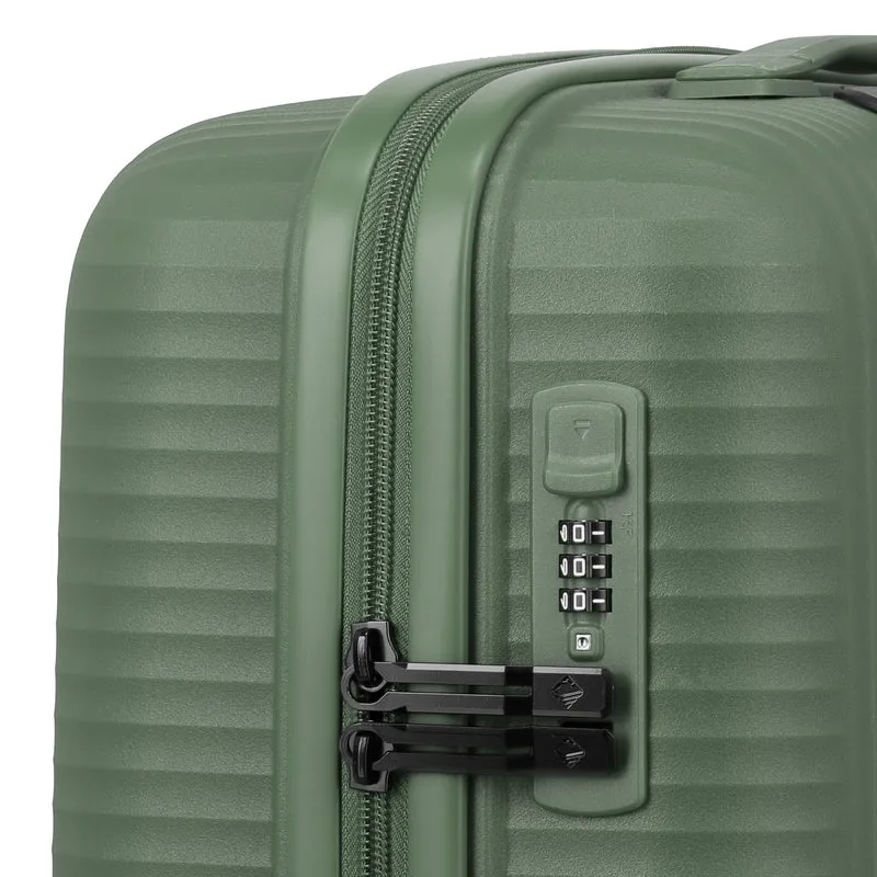Travelite Air Stripe - 4-Rollen-Kabinentrolley Slim 55 cm (green)