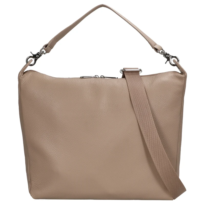 Mandarina Duck Mellow Leather Hobo - Schultertasche 33 cm (warm taupe)