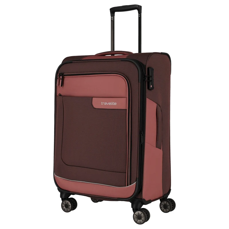 Travelite Viia - 4-Rollen-Trolley M 67 cm erw. (Frühlingsrose)