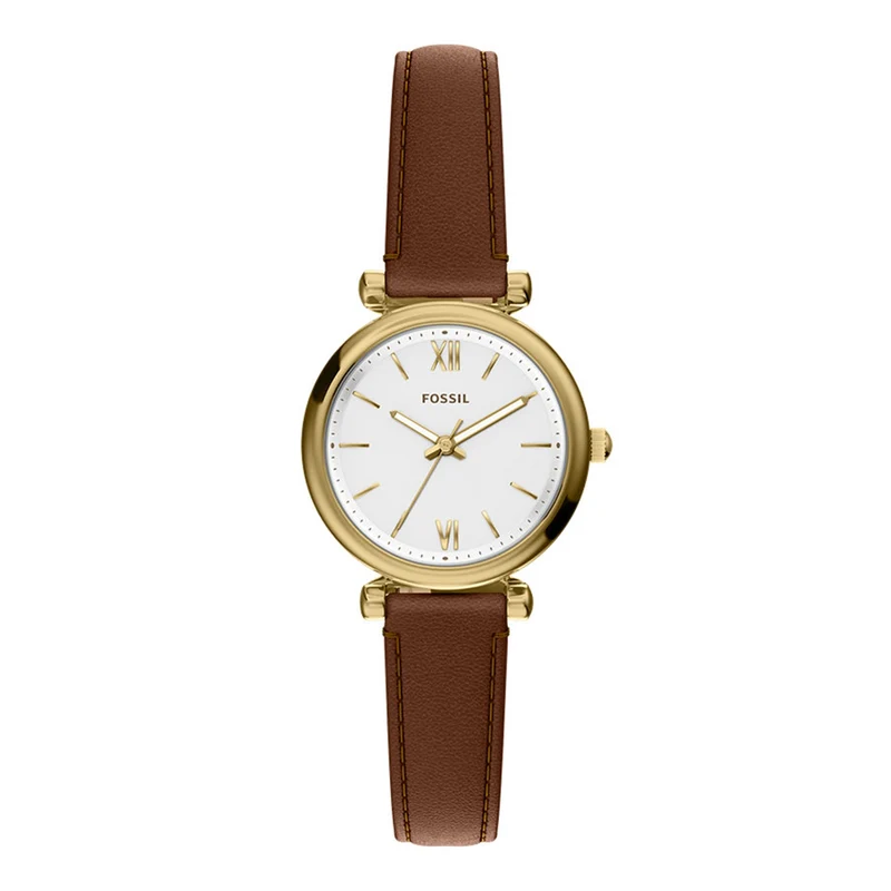 Fossil Carlie Round White Dial Watch ES5464
