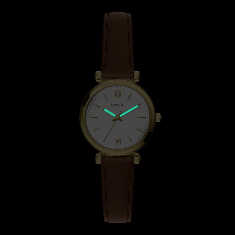 Fossil Carlie Round White Dial Watch ES5464