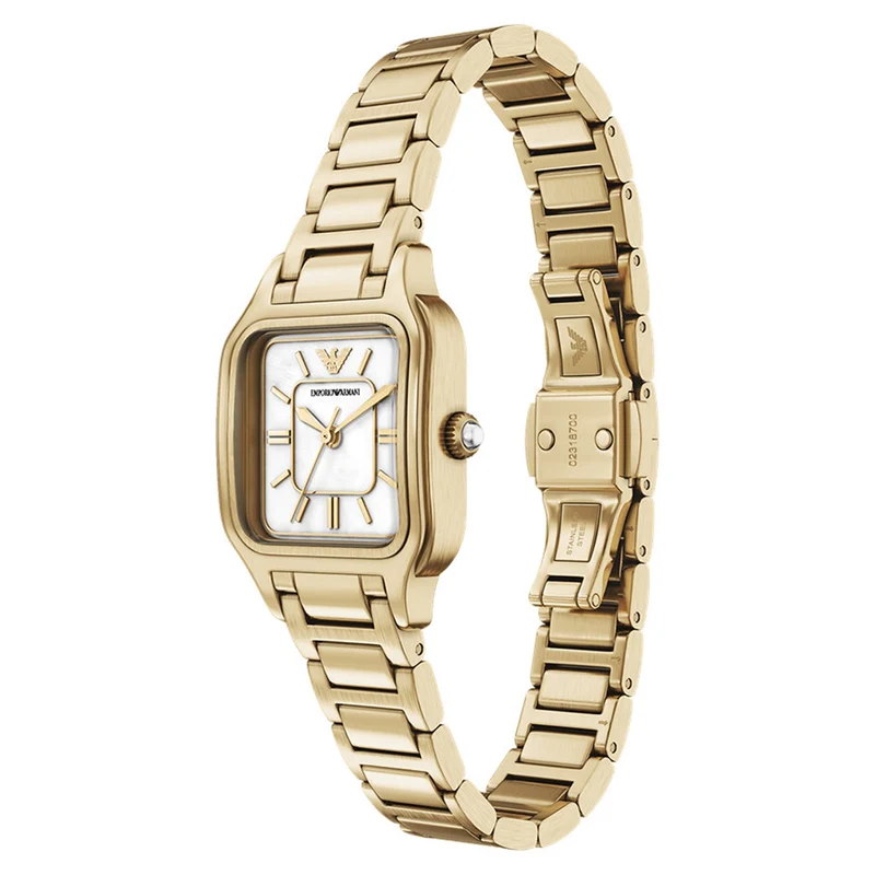 Emporio Armani Square White Dial Watch AR11744