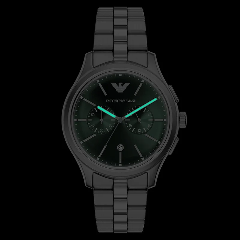 Emporio Armani Round Green Dial Watch AR11746
