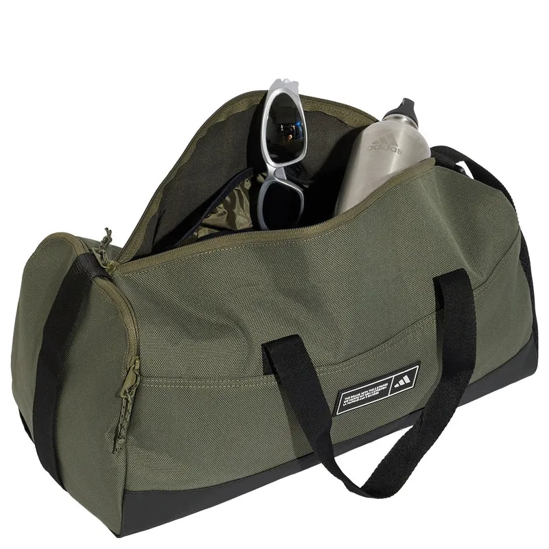 adidas 3 Stripes Duffel Bag Small - Weekender (olive strata/black)