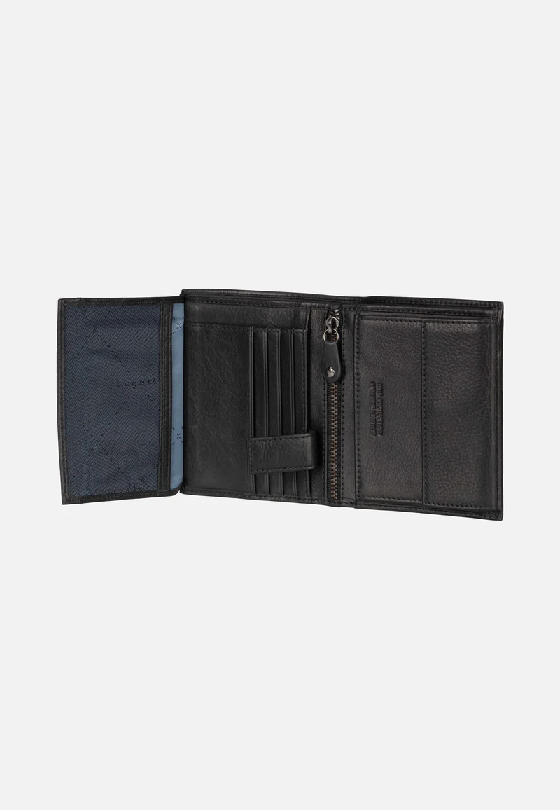 Nome Vertical with Flap II Schwarz - Portemonnaie