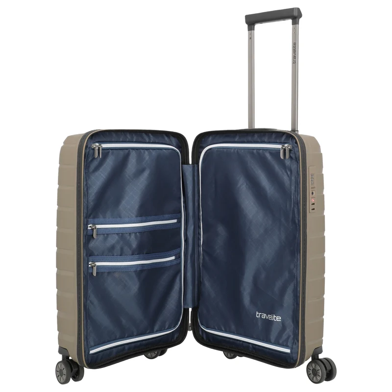 Travelite Air Base Slim - 4-Rollen-Kabinentrolley S 55 cm (champagne)